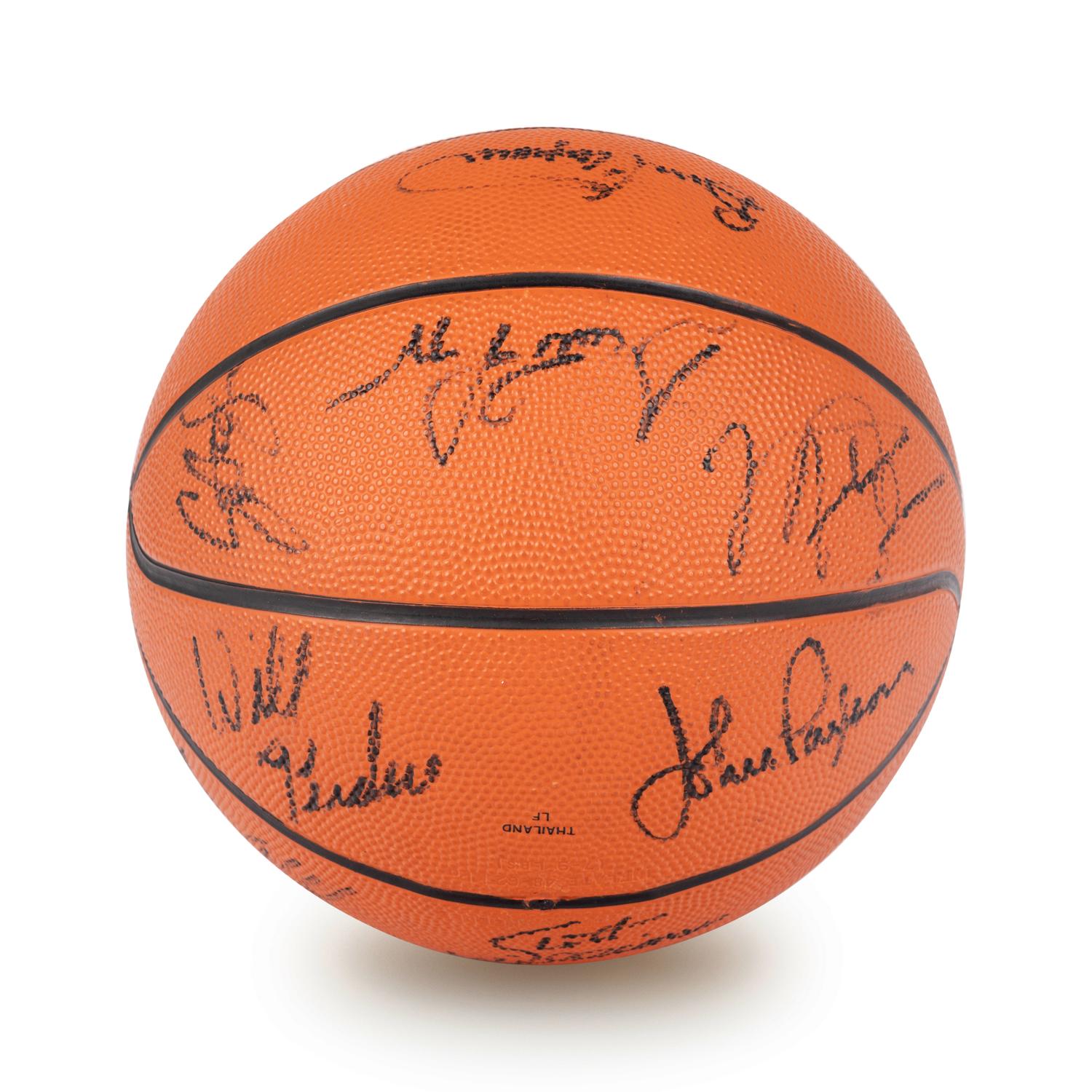 A Historic 1990-91 Chicago Bulls First NBA Championship Team Signed Autograph Basketball Including Michael Jordan (Beckett Authentication Services Letter BAS Certified)