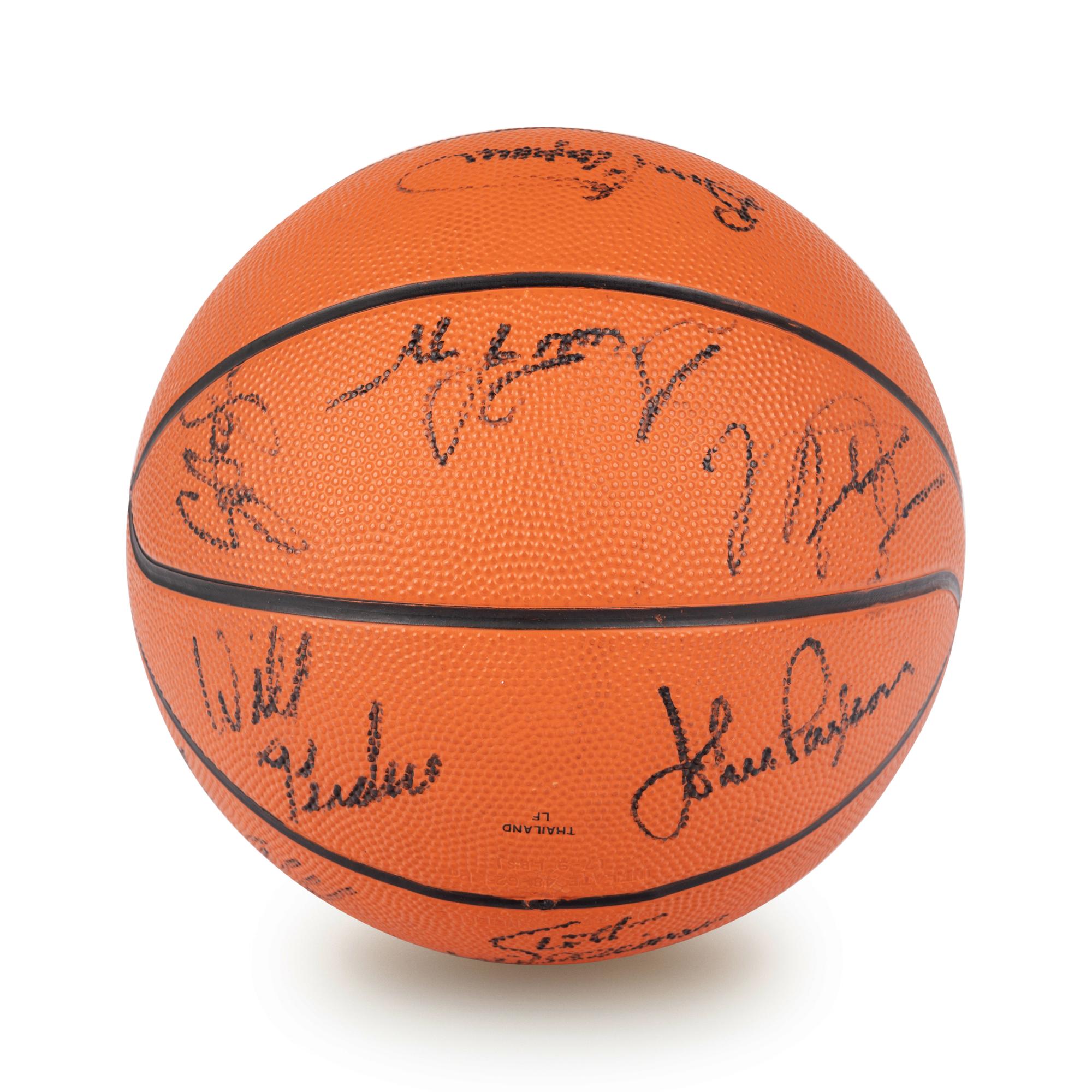 A Historic 1990-91 Chicago Bulls First NBA Championship Team Signed Autograph Basketball Including Michael Jordan (Beckett Authentication Services Letter BAS Certified)