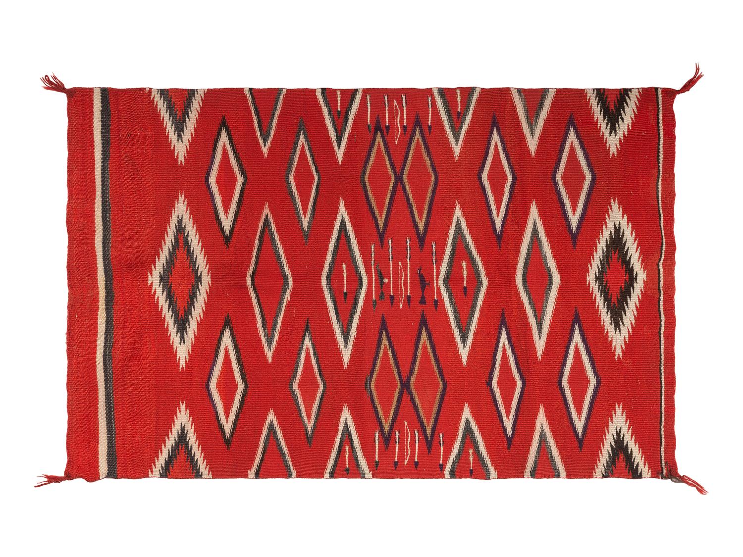 Navajo Germantown Pictorial Child's Blanket / Rug