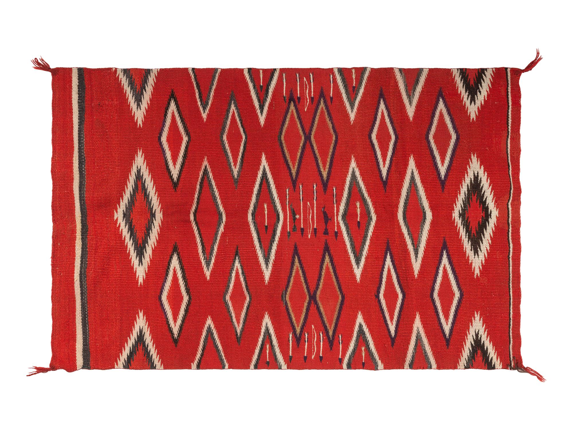 Navajo Germantown Pictorial Child's Blanket / Rug