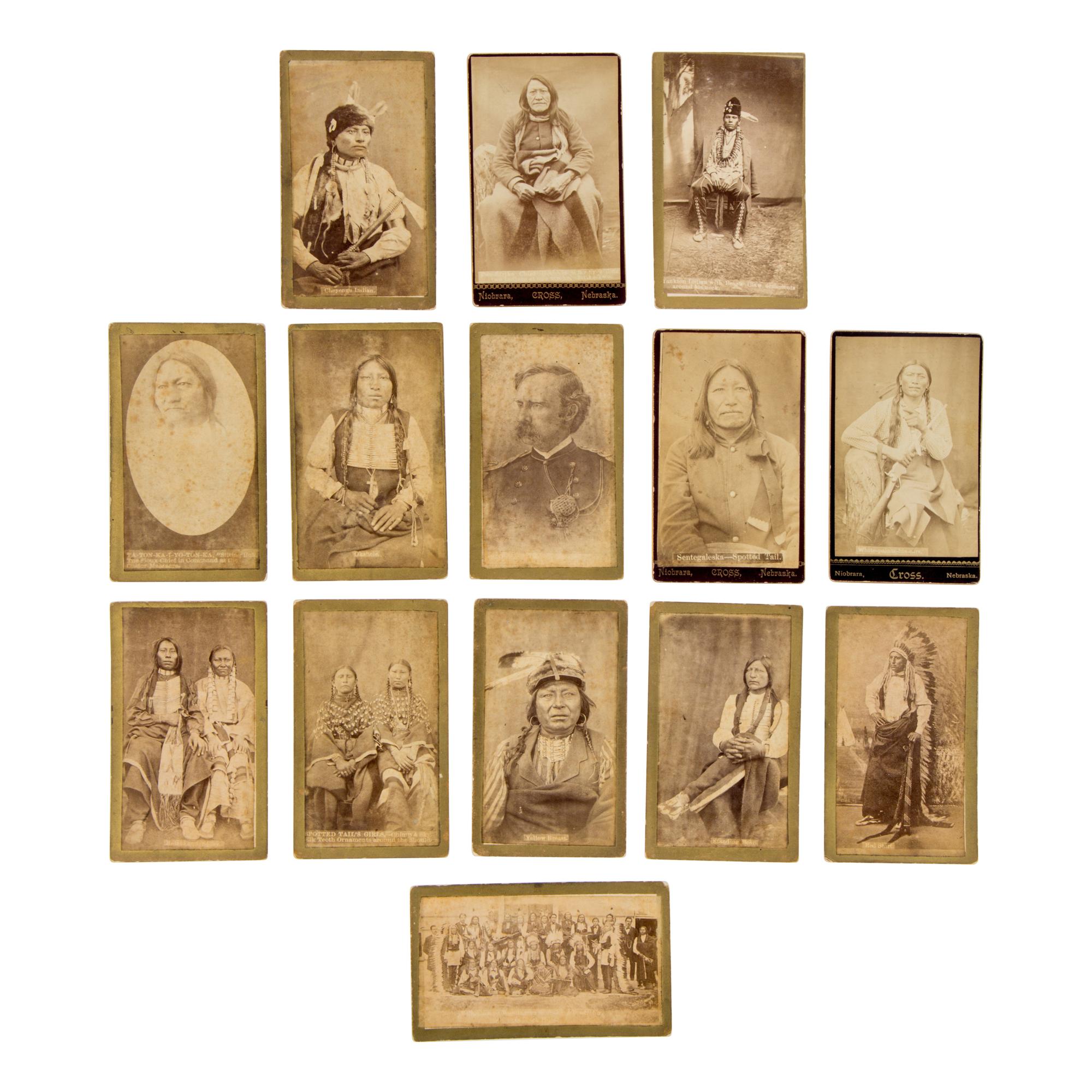 William R. Cross (American, 1839-1907) — Portraits of Sioux, Cheyenne, and Apache Subjects, including Sitting Bull and Spotted Tail