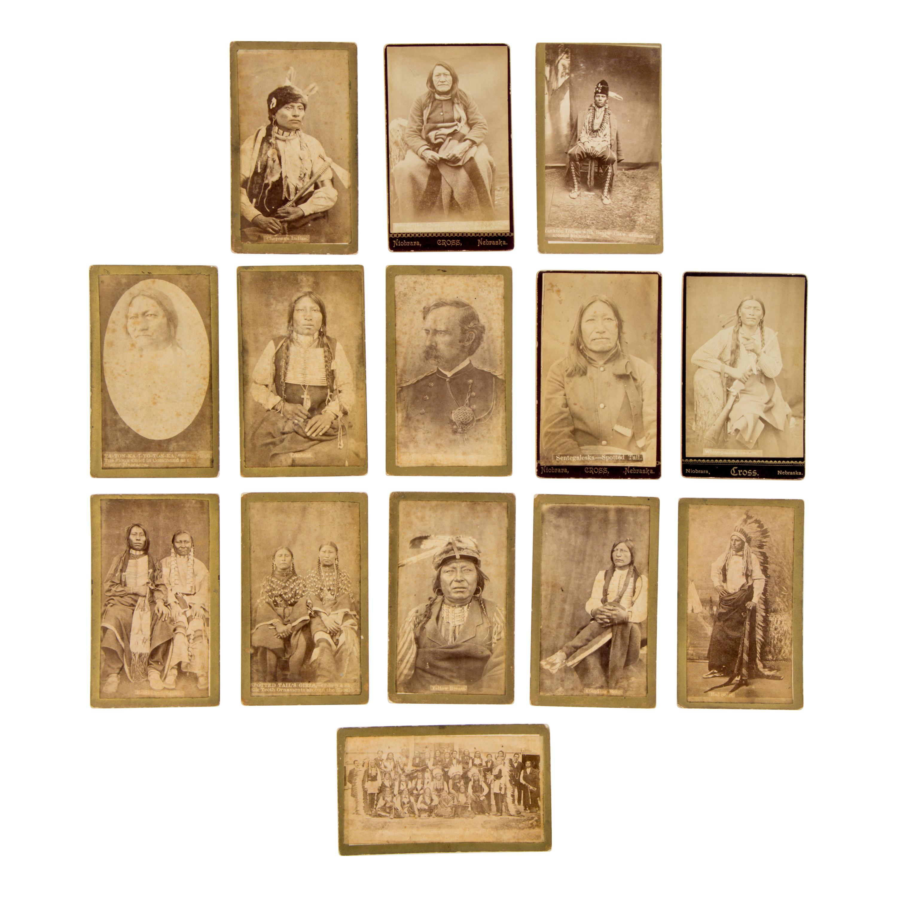 William R. Cross (American, 1839-1907) — Portraits of Sioux, Cheyenne, and Apache Subjects, including Sitting Bull and Spotted Tail