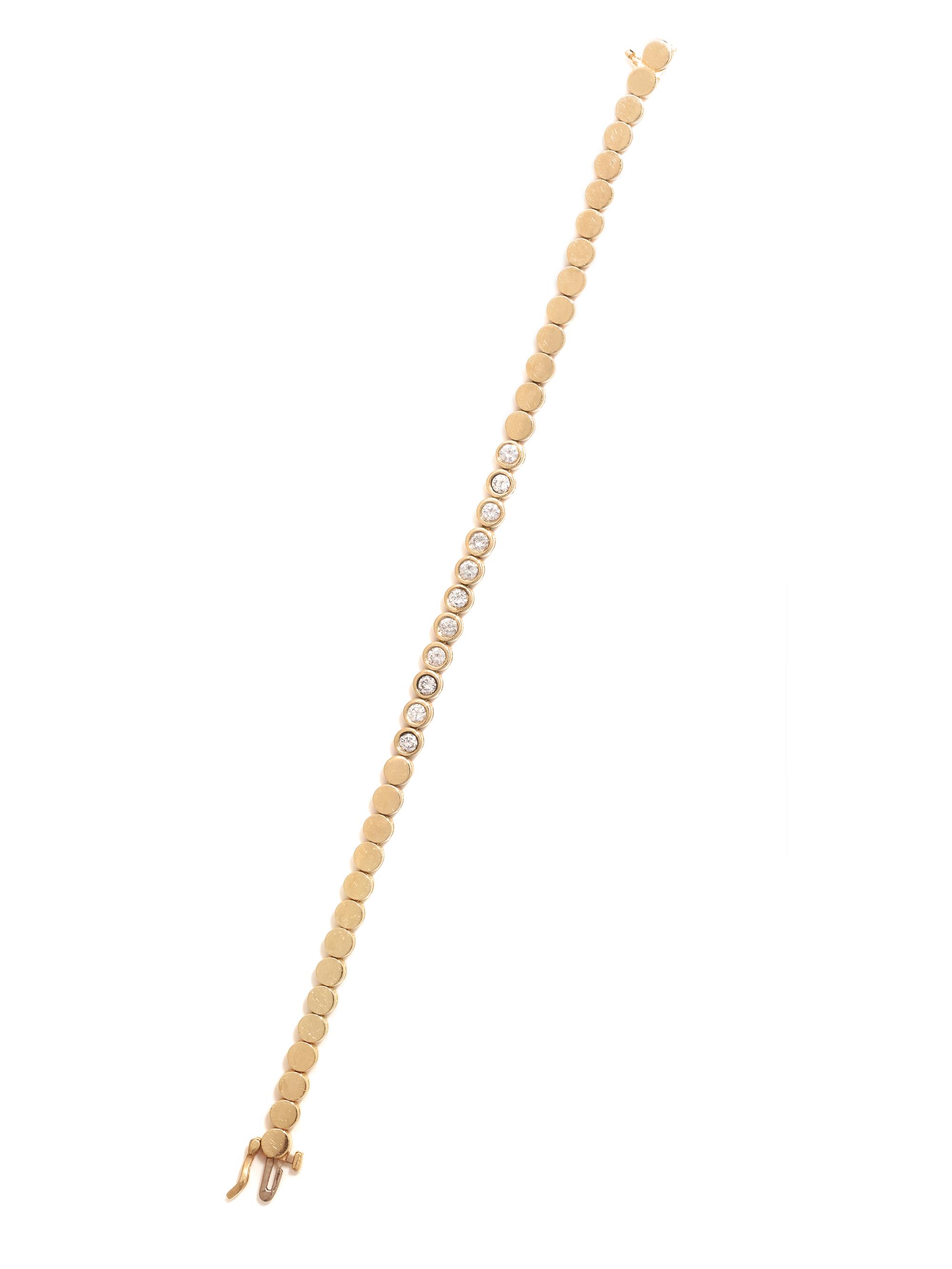 YELLOW GOLD AND DIAMOND BRACELET