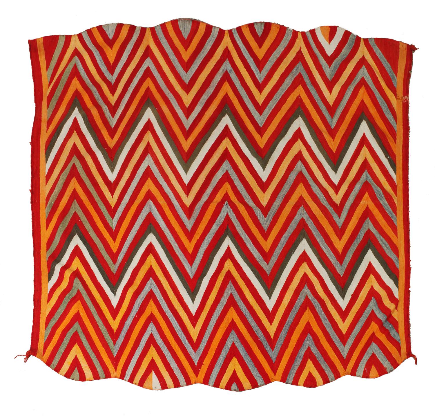 A Navajo Wedge-Weave Blanket 64 x 66 inches. — CIRCA 1875