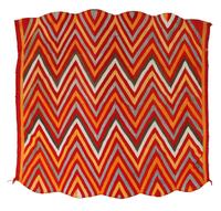 A Navajo Wedge-Weave Blanket 64 x 66 inches. — CIRCA 1875
