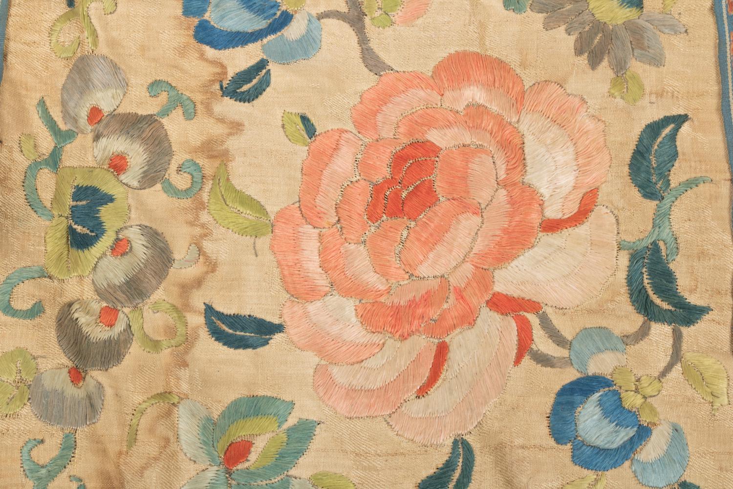 Five Chinese Silk Embroidery Panels