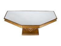 A Modernist Giltwood Mirror-Top Console Table — CIRCA 1970S