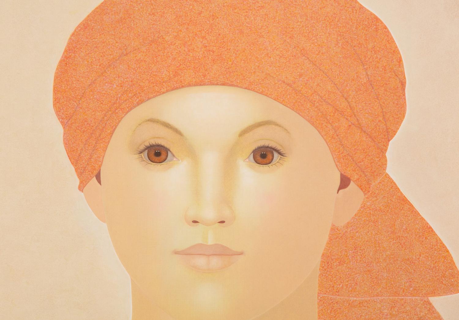 Frau mit roten Kopftuch, 2006