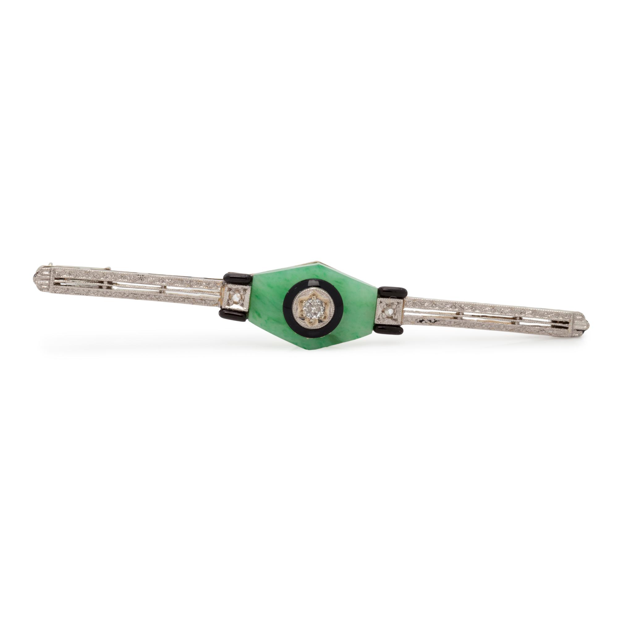 WHITE GOLD AND MULTIGEM BROOCH