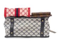Four Designer Wallets & Bags: Two Gucci, Two Louis Vuitton