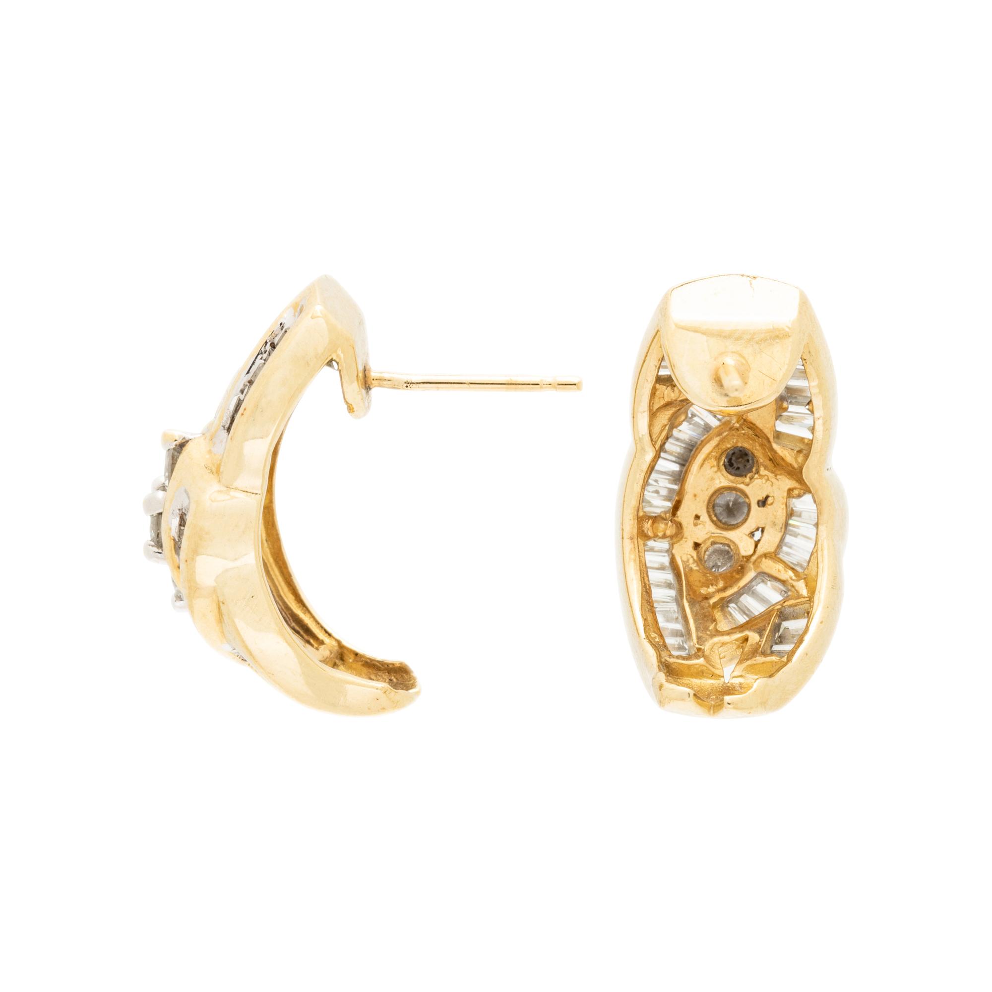 YELLOW GOLD AND DIAMOND EARRINGS