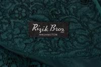 Rizik Brothers Green Lace Dress and Two Brooches