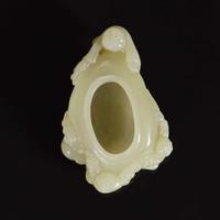 A Chinese carved creamy-white jade "Boys" coupe 白玉童子水盂 19th century or later ???????