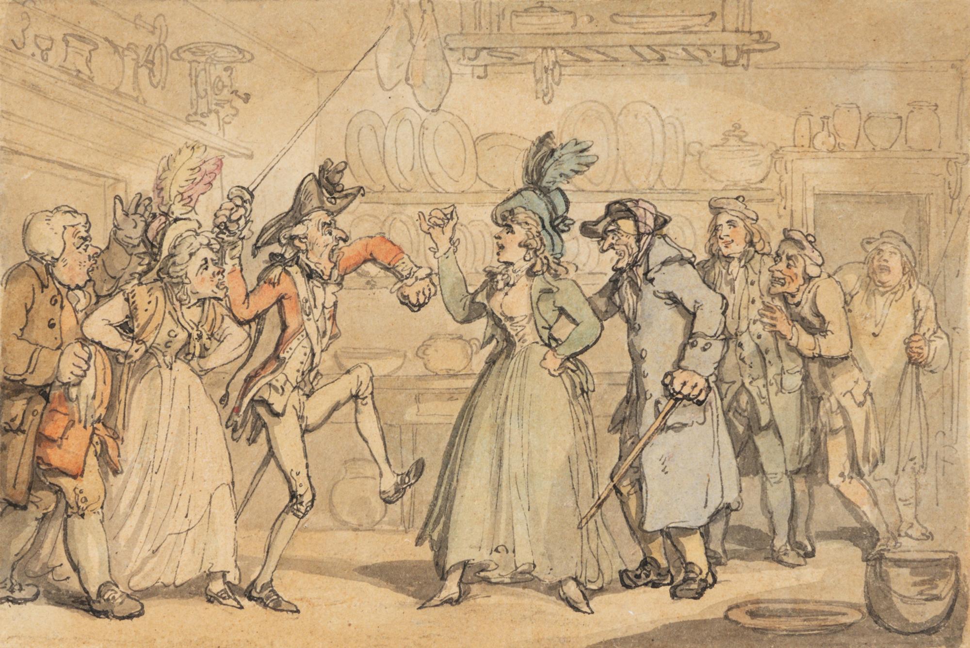 A Group of Ten Drawings: seven illustrations for The Adventures of Roderick Random , and three unpublished illustrations for The Adventures of Joseph Andrews, and His Friend Mr. Abraham Adams