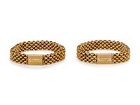 A Pair of Victorian Yellow Gold Baby Bracelets, Circa 1859,