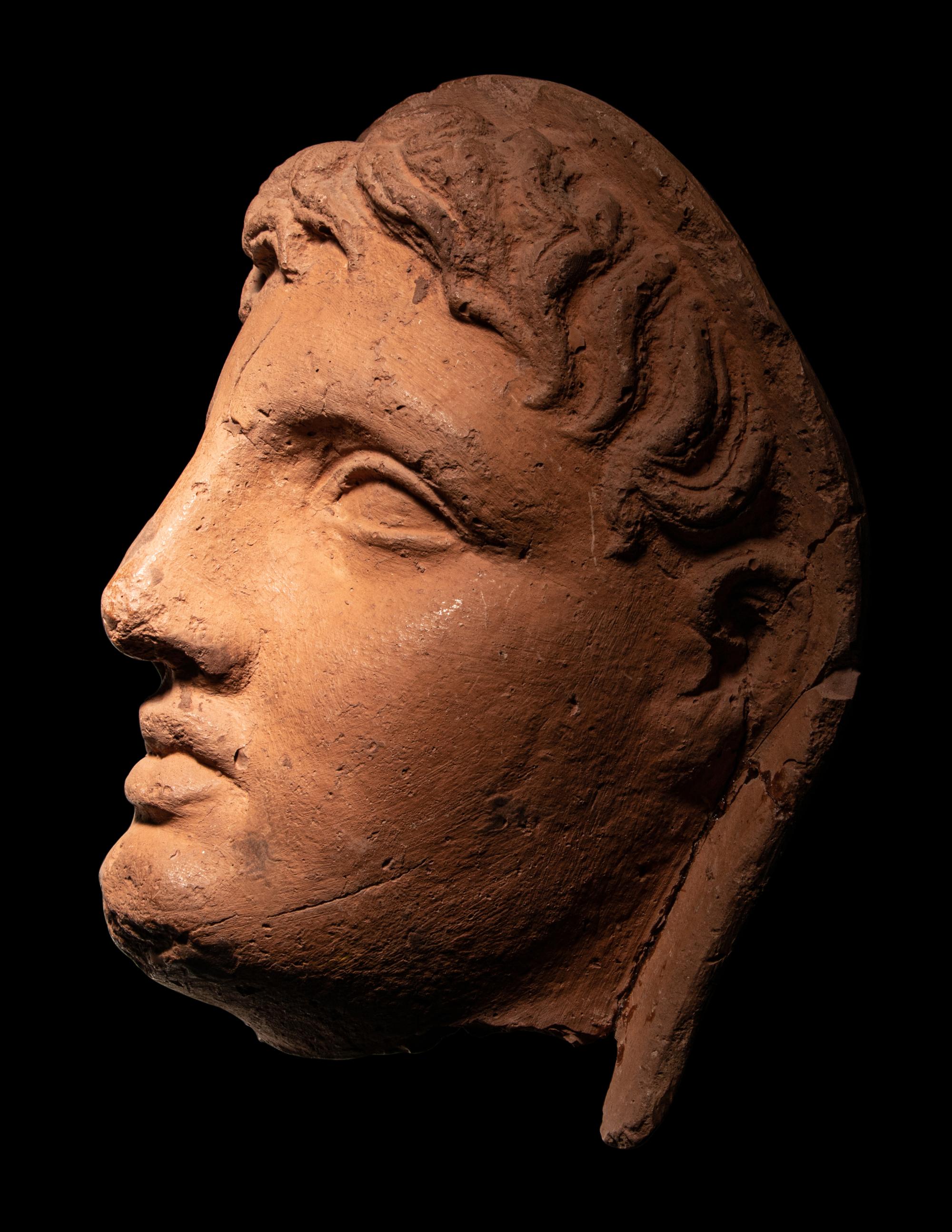 An Etruscan Terracotta Votive Head