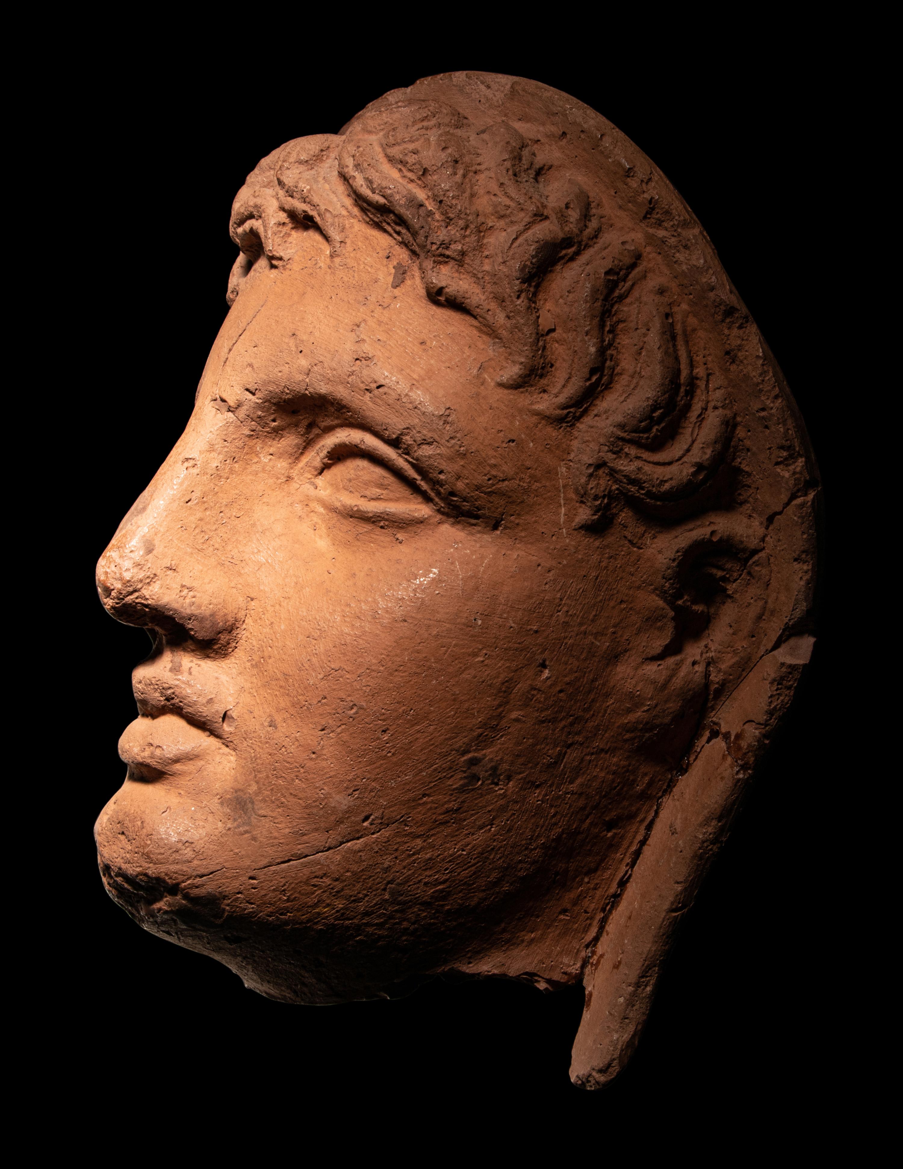 An Etruscan Terracotta Votive Head