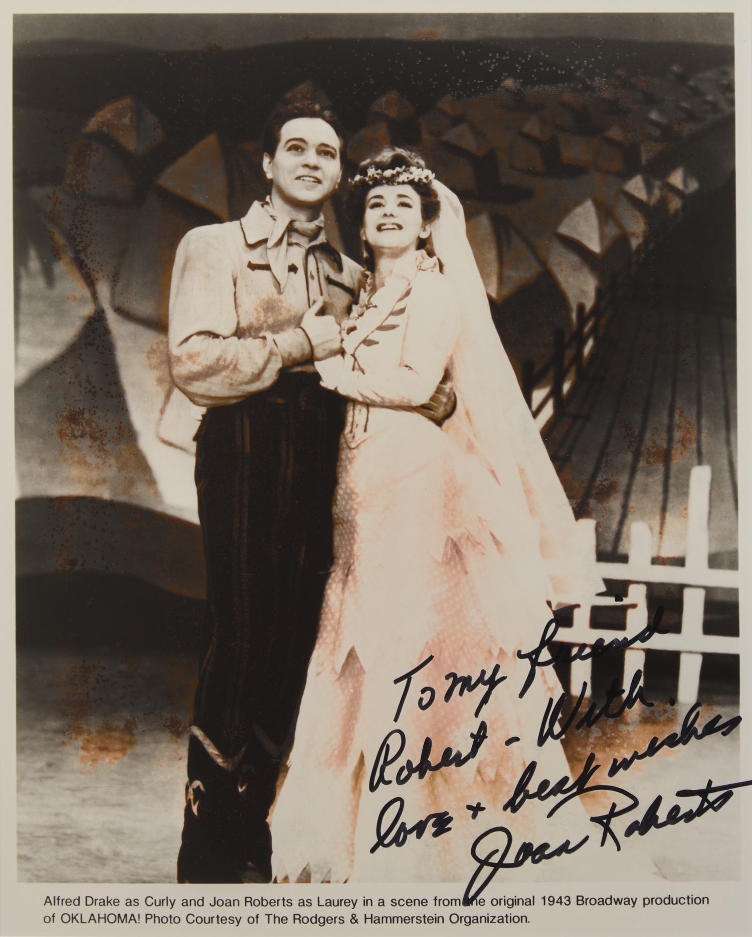 [Music] Hammerstein, Oscar, II, and Richard Rodgers, and Joan Roberts. Group of 2 Signed Items