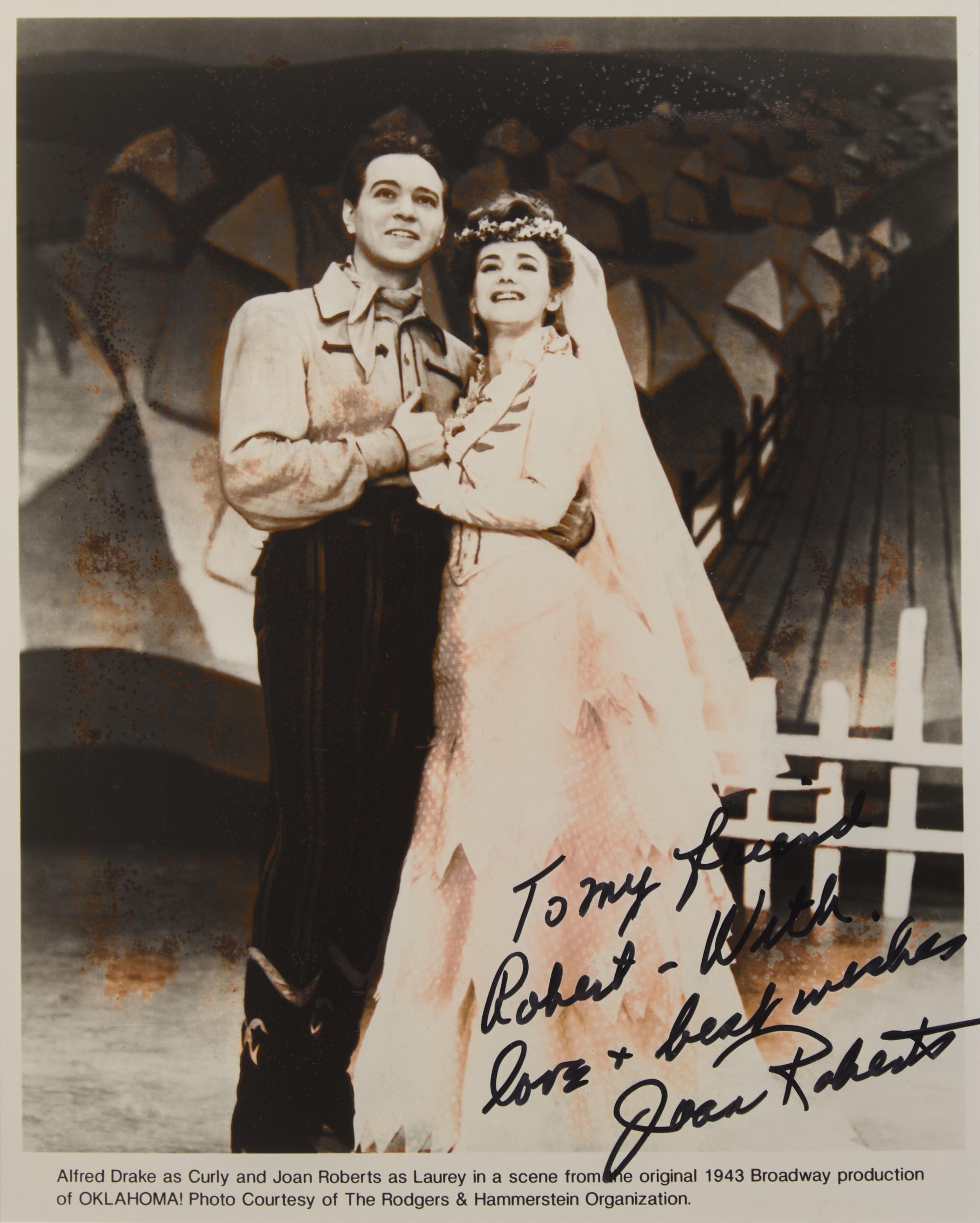 [Music] Hammerstein, Oscar, II, and Richard Rodgers, and Joan Roberts. Group of 2 Signed Items