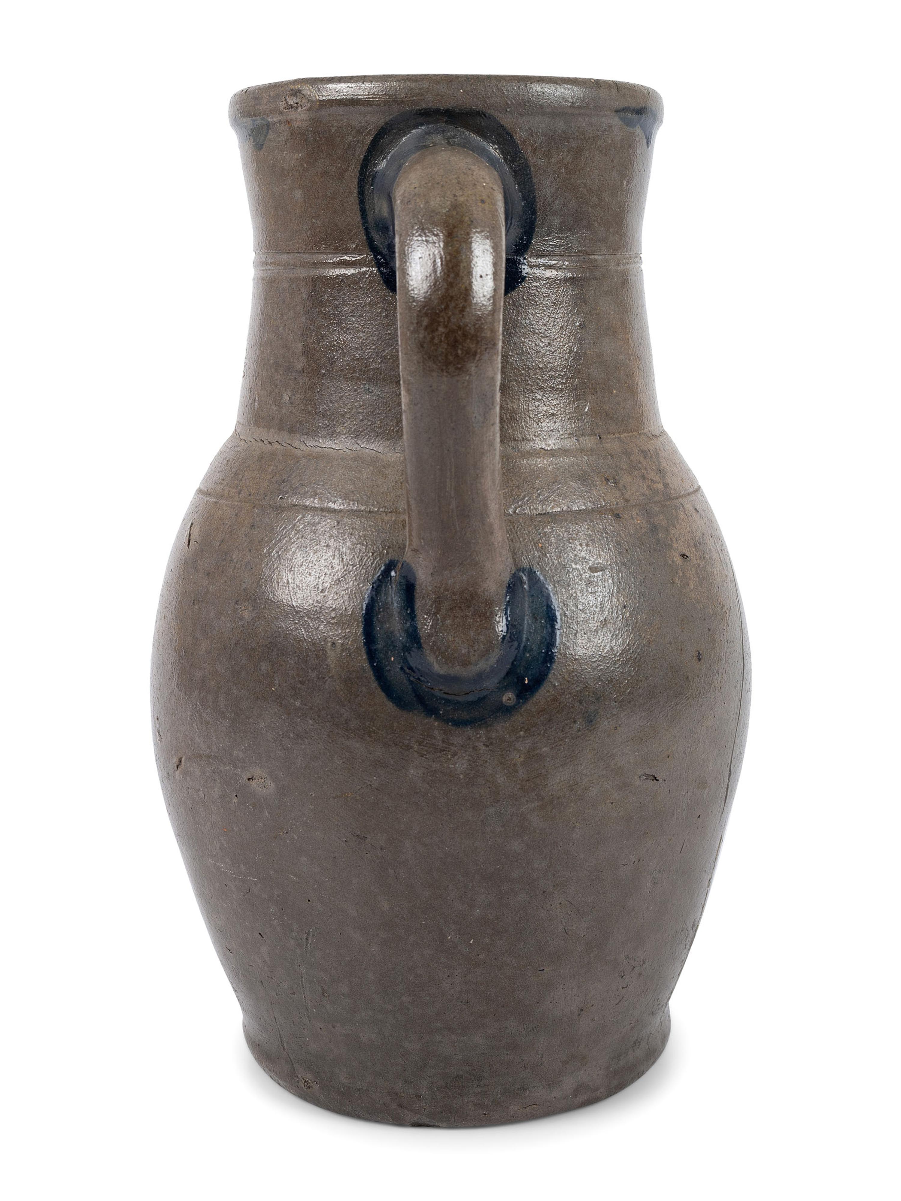 A Cobalt Decorated Stoneware Pitcher