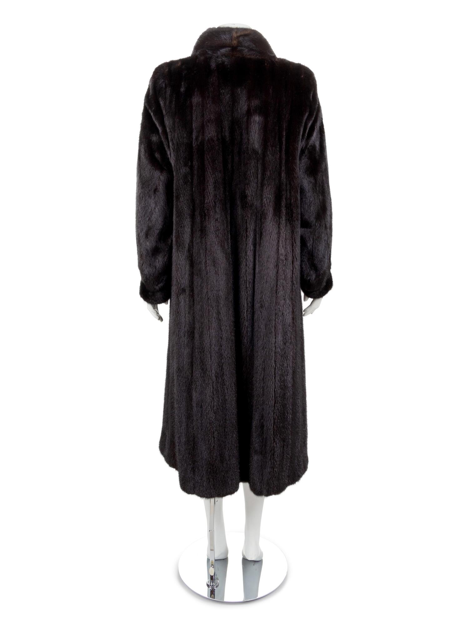Bruno and Joseph Mink Long Coat with Hat, 1980-90s