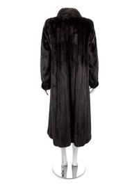 Bruno and Joseph Mink Long Coat with Hat, 1980-90s
