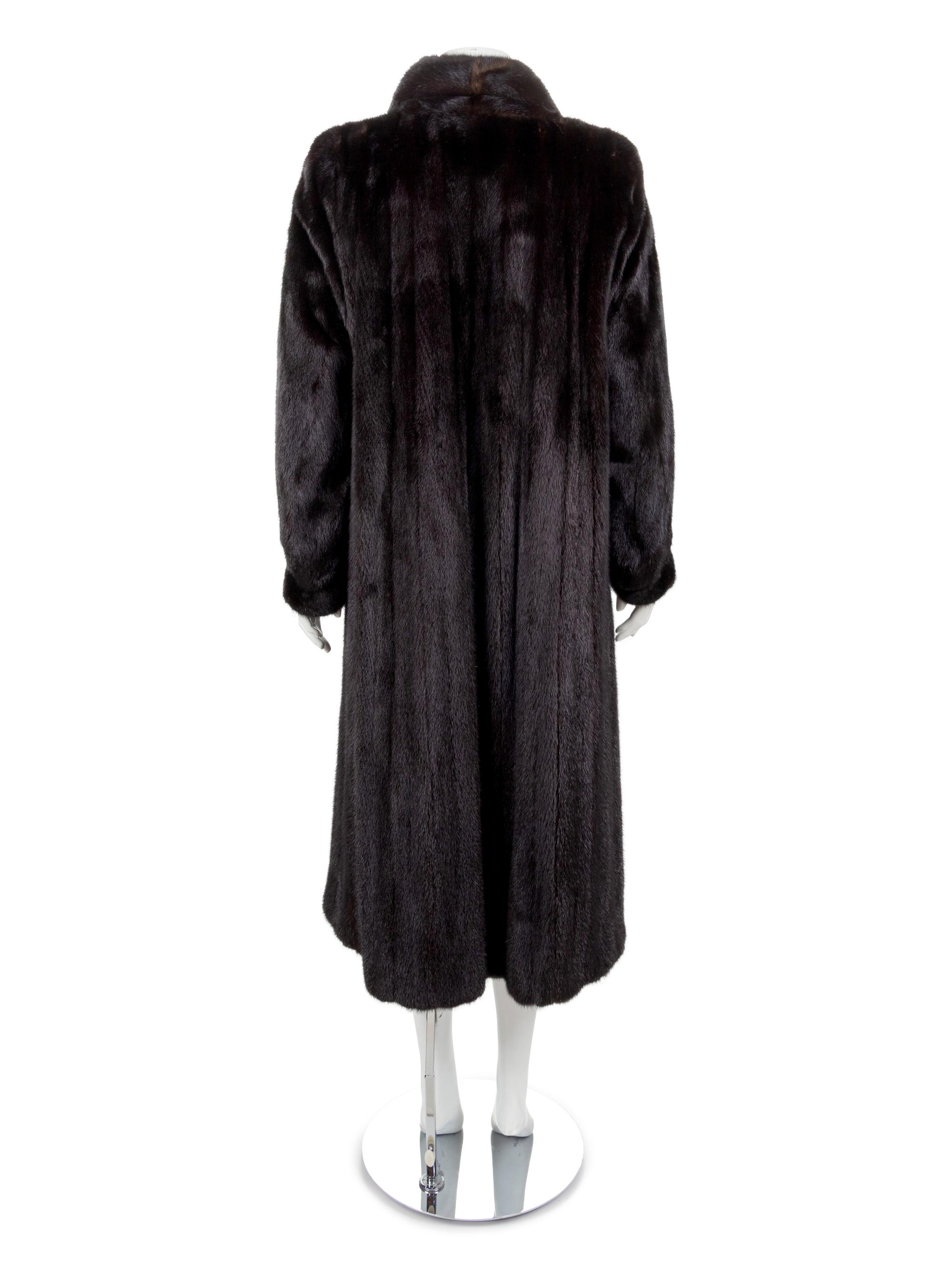 Bruno and Joseph Mink Long Coat with Hat, 1980-90s
