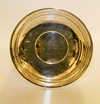 An American Silver Tray. Diameter 12 inches.