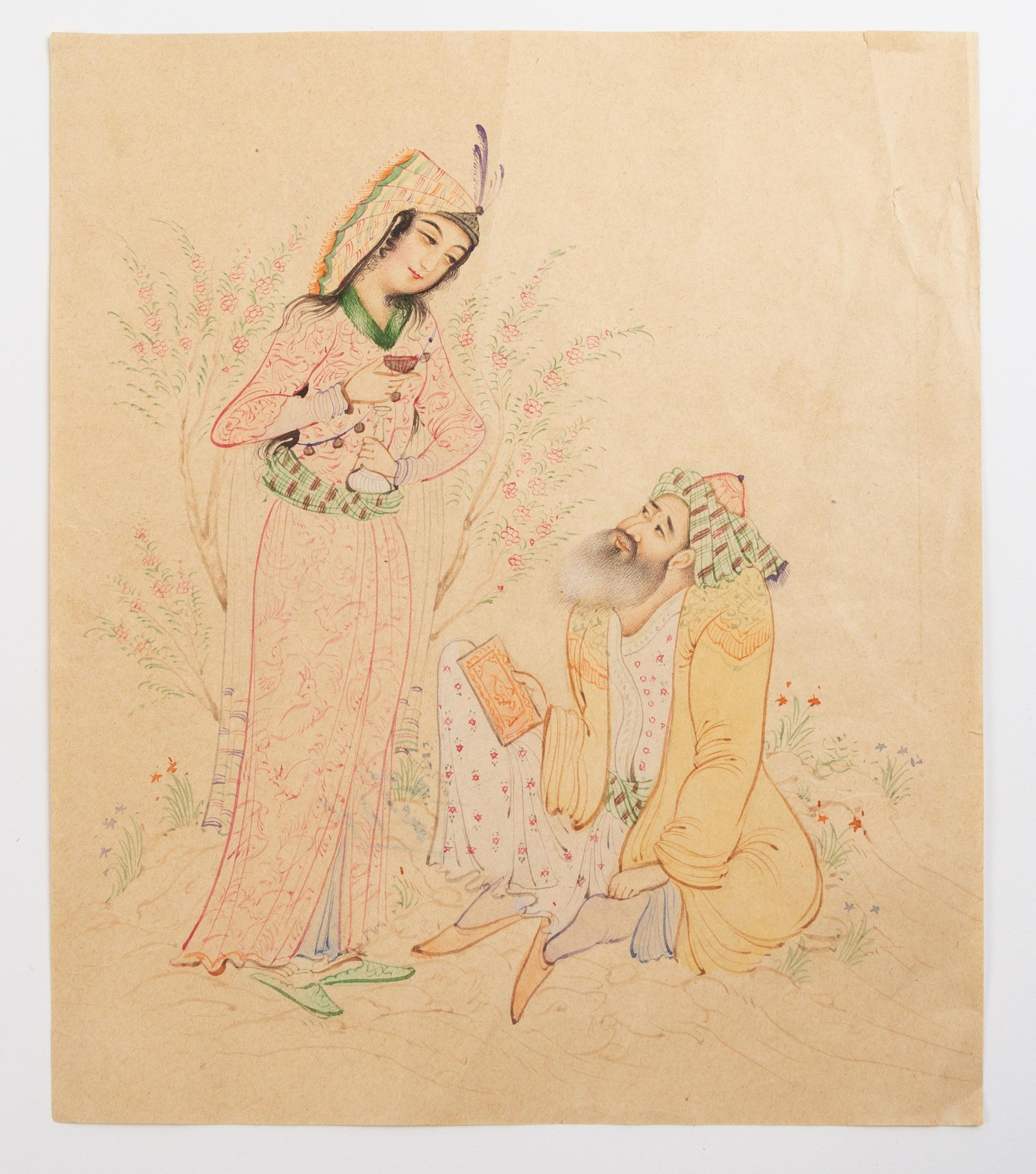 A Group of Persian Paintings on Paper various sizes.