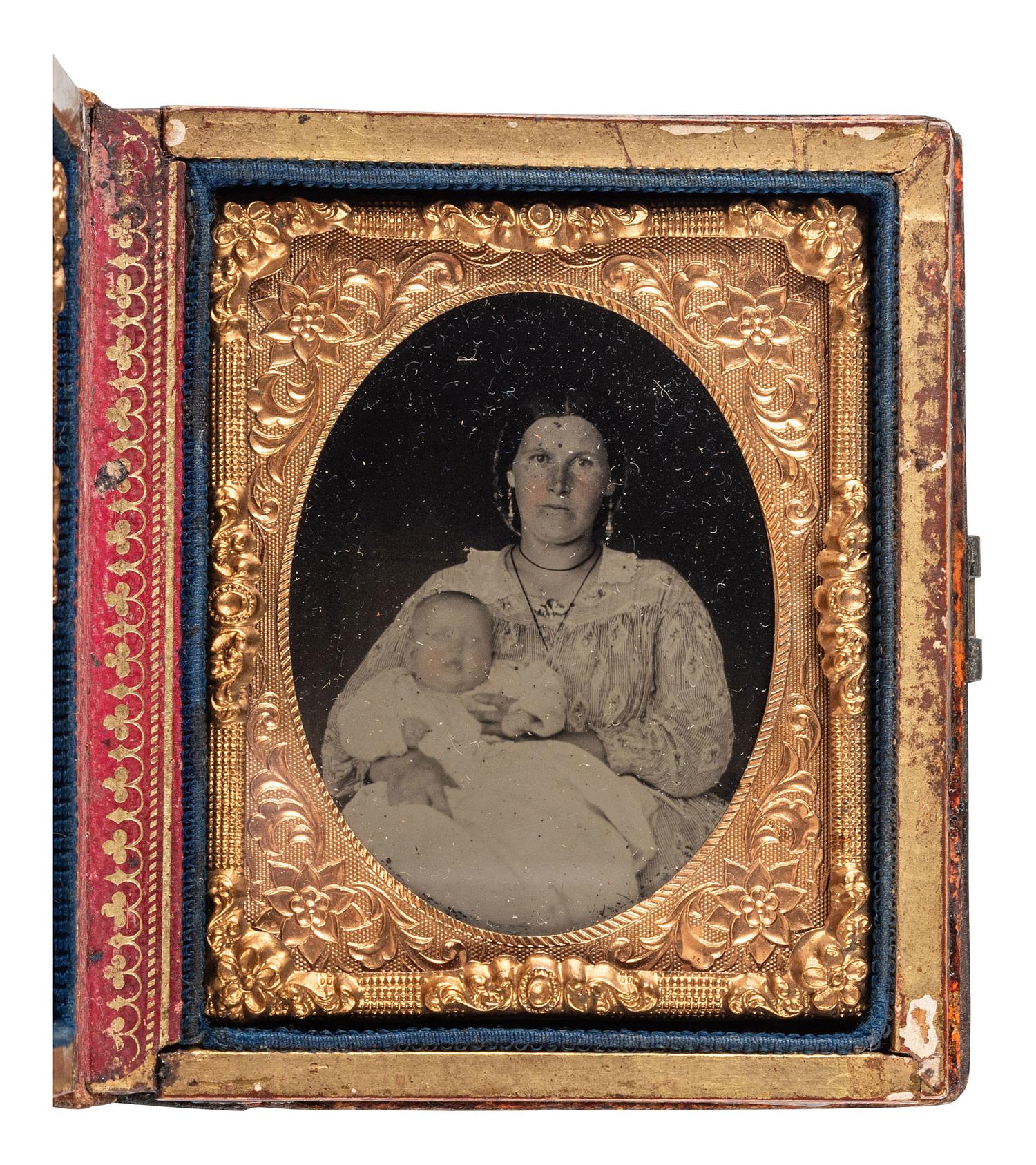 [EARLY PHOTOGRAPHY]. 7 cased images, incl. possible Civil War veteran Joseph H. Eakin, 32nd OVI.