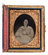 [EARLY PHOTOGRAPHY]. 7 cased images, incl. possible Civil War veteran Joseph H. Eakin, 32nd OVI.