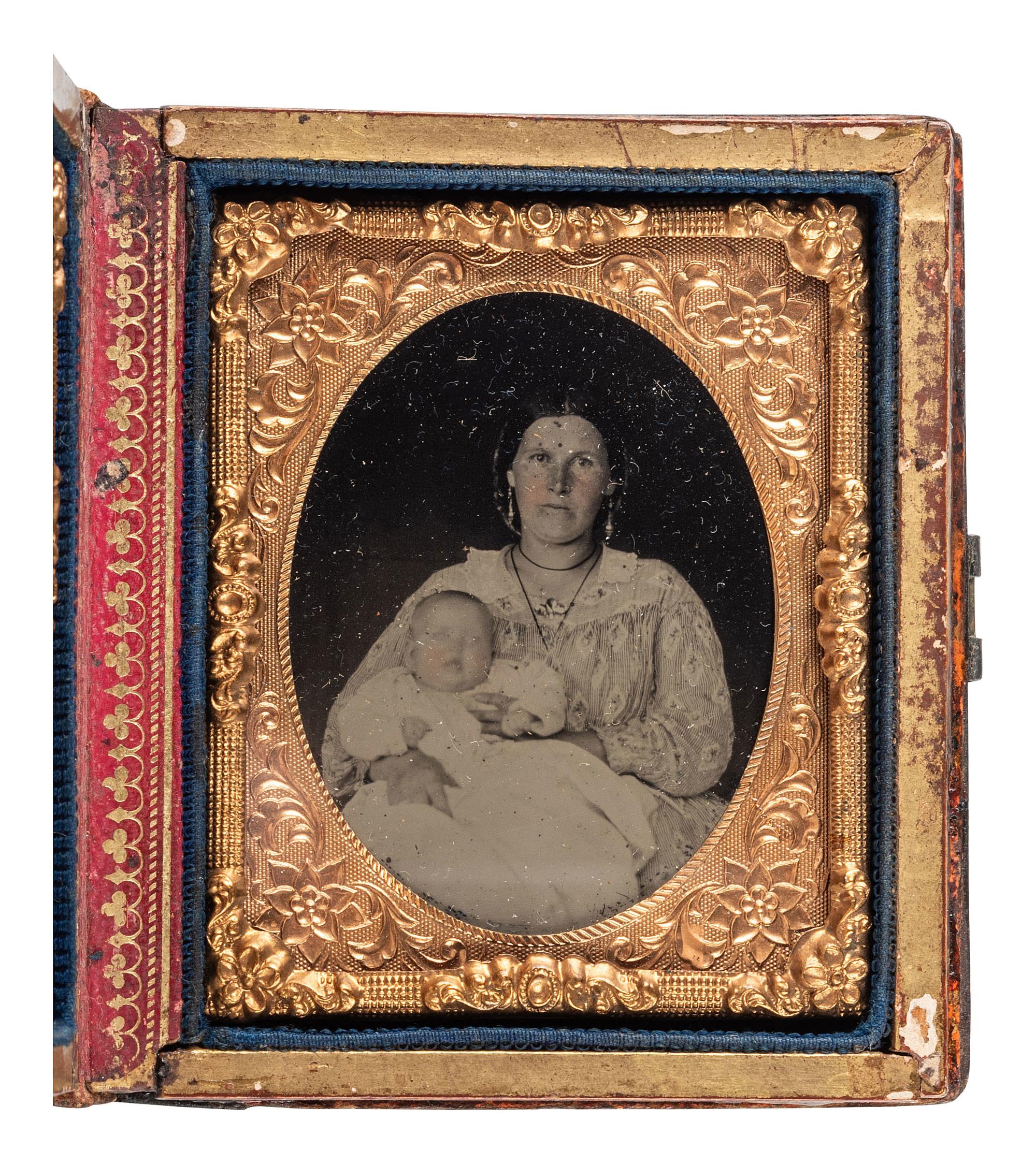 [EARLY PHOTOGRAPHY]. 7 cased images, incl. possible Civil War veteran Joseph H. Eakin, 32nd OVI.