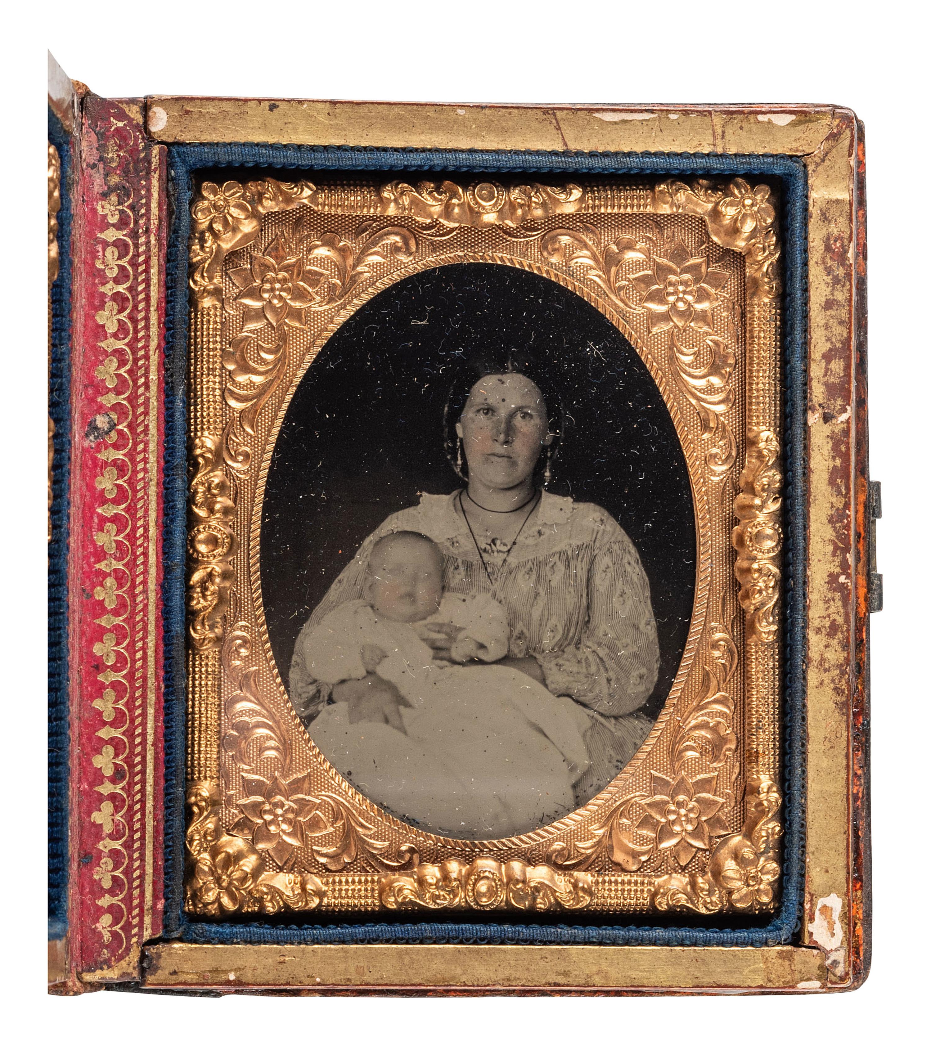 [EARLY PHOTOGRAPHY]. 7 cased images, incl. possible Civil War veteran Joseph H. Eakin, 32nd OVI.