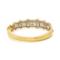BICOLOR GOLD AND DIAMOND BANGLE BRACELET