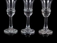 A Set of Five Trumpet-Form Wine Stems Attributed to Baccarat