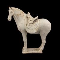 A Chinese Painted Pottery Figure of a Horse