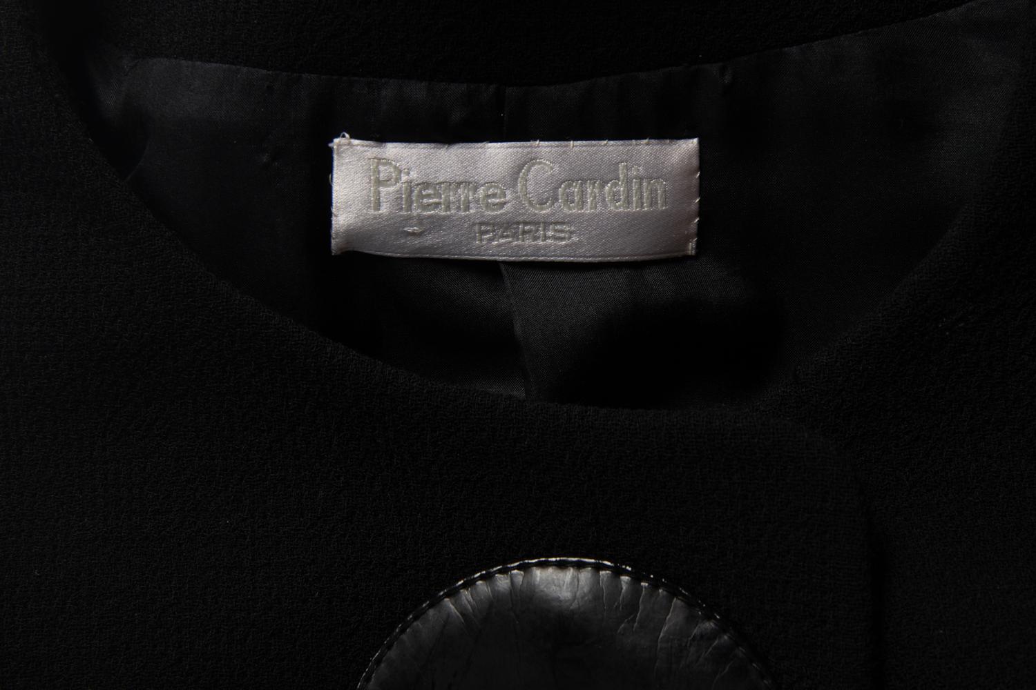 Pierre Cardin Haute Couture Black Jacket with Vinyl Accents