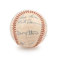 A 1973 New York Mets Team Signed Autograph Baseball (Willie Mays' Last Season, Beckett Authentication Services Letter BAS Certified)