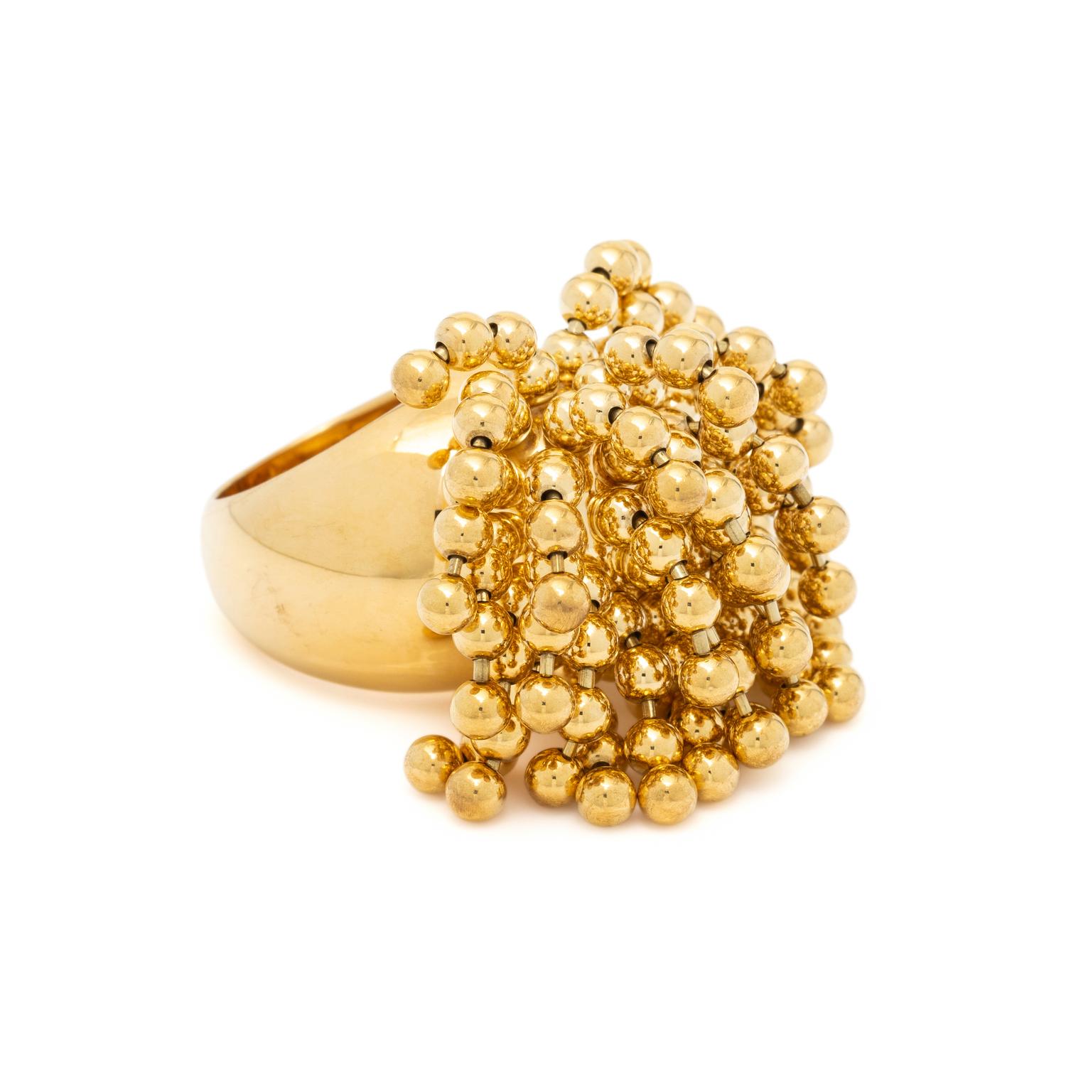 CARTIER, 'NOUVELLE VAGUE' PERRUQUÉ YELLOW GOLD RING