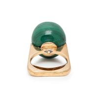 MALACHITE AND DIAMOND RING