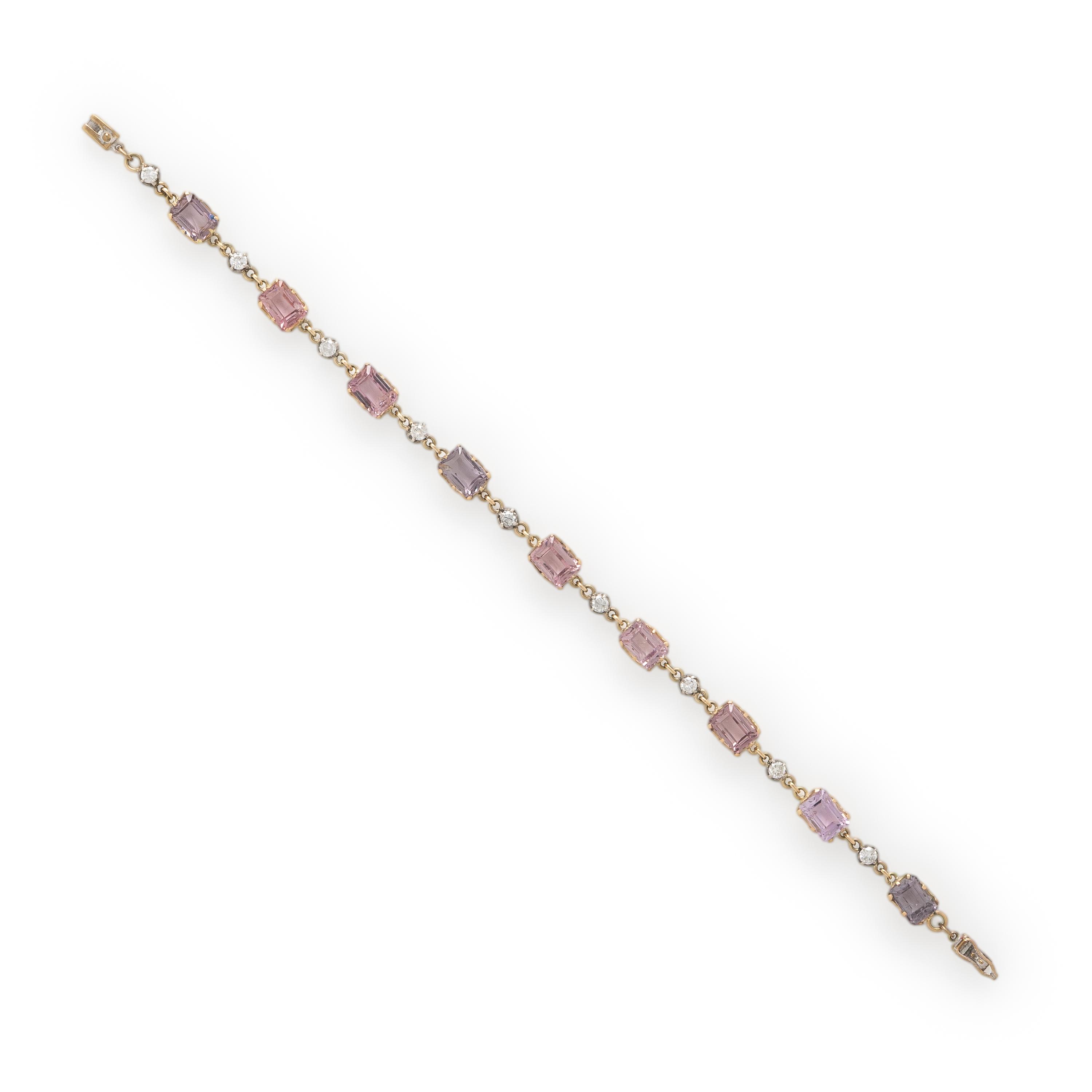 Spinel and Diamond Bracelet