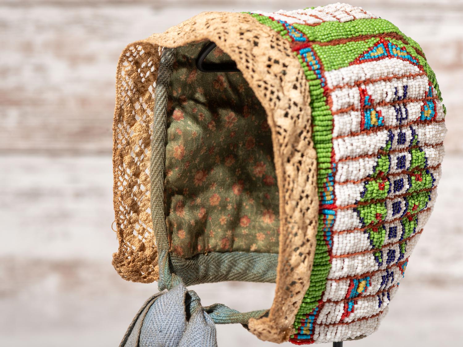 Sioux Child's Beaded Bonnet