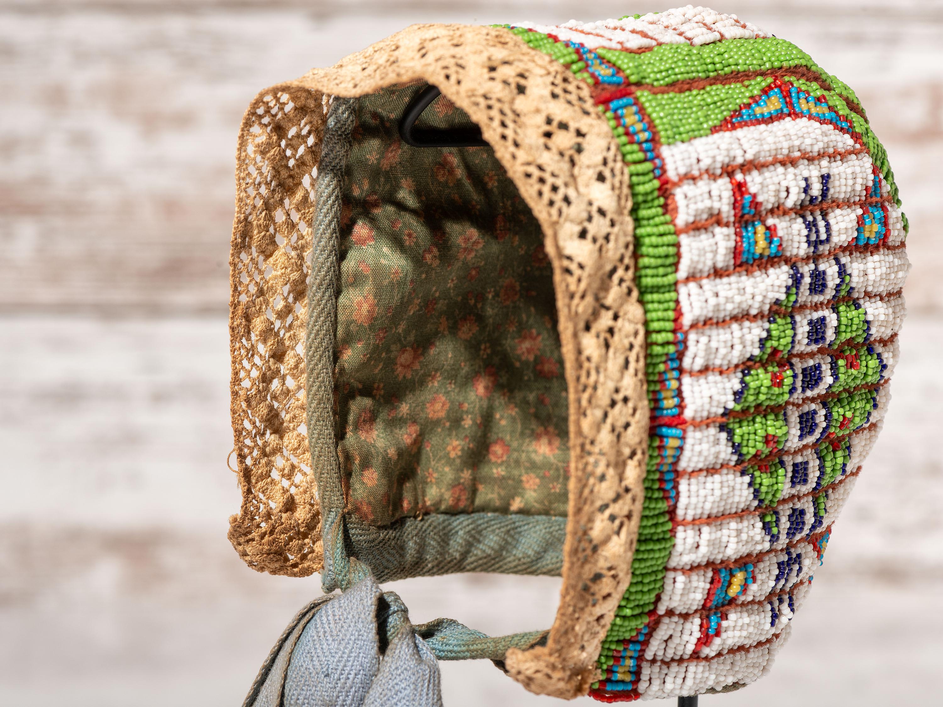 Sioux Child's Beaded Bonnet