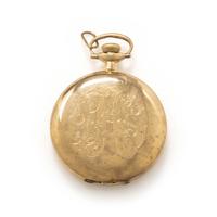 WALTHAM, 14K YELLOW GOLD HUNTER CASE POCKET WATCH