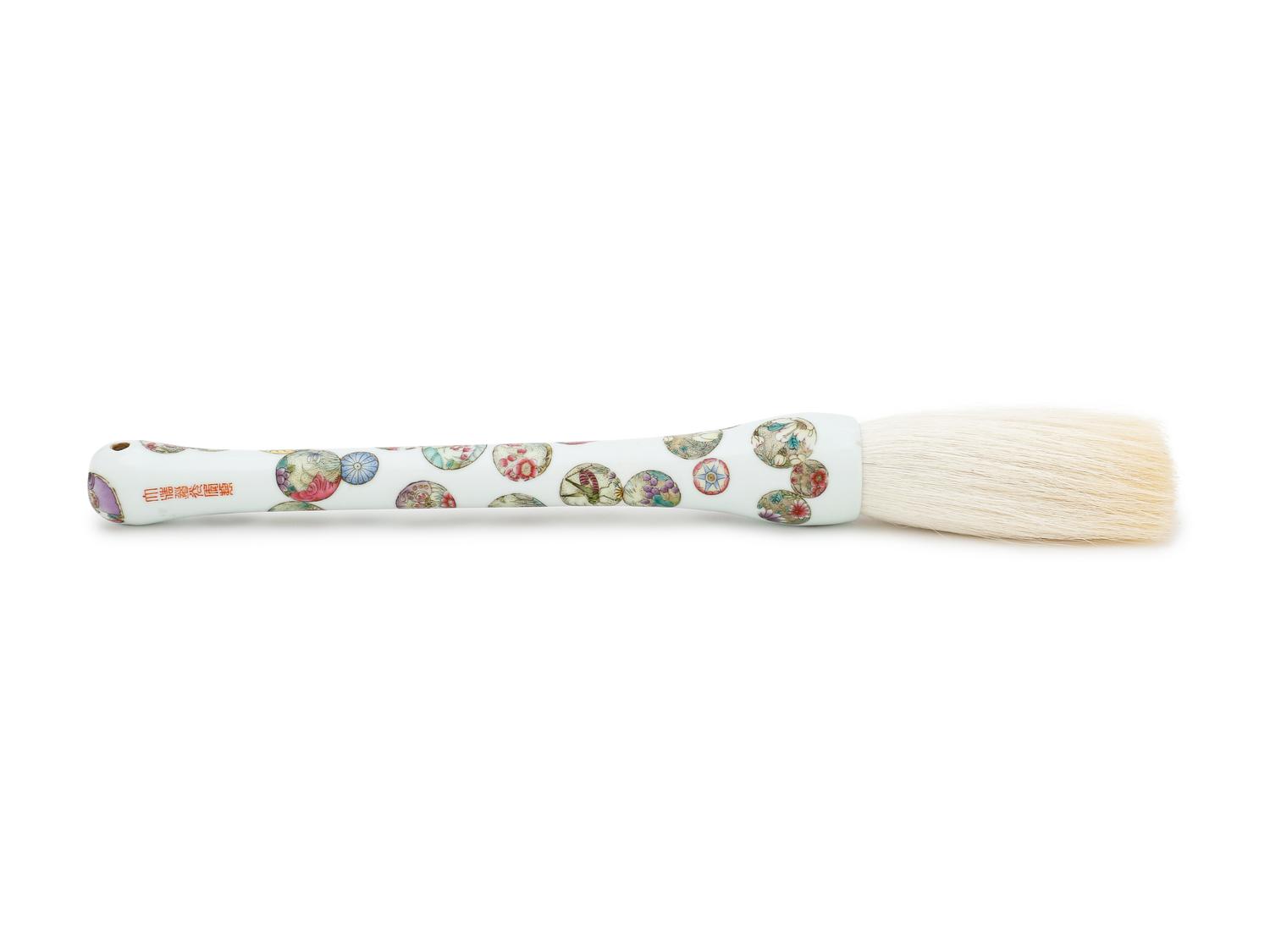 A Famille Rose Porcelain Brush