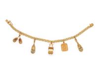YELLOW GOLD CHARM BRACELET