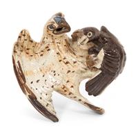 An Asian Provincial Kiln Glazed Ceramic Wall Pocket