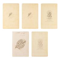 [Wild West Shows]. A group of 5 cabinet cards of Sioux Indians by Anderson and Bogardus.