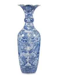 A Chinese Blue and White Porcelain Floor Vase