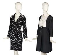 Two Black and White Geoffrey Beene Dresses